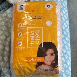 Hello Bello Diapers - pink feathers size 6